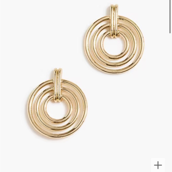J. Crew gold circle hoop earrings - Picture 2 of 4